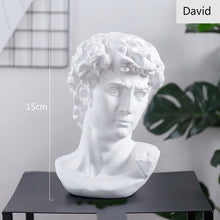 Load image into Gallery viewer, 15cm David Statue Head Portraits Mini Gypsum Michelangelo Home Decoration Resin Art Craft Sketch Practice Room Decor sculpture
