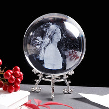 Load image into Gallery viewer, Personalized Glass Photo Ball Customized Crystal Picture Sphere Globe Home Decor Accessories Baby Photo Gift for Women