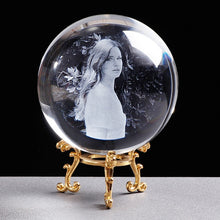 Load image into Gallery viewer, Personalized Glass Photo Ball Customized Crystal Picture Sphere Globe Home Decor Accessories Baby Photo Gift for Women