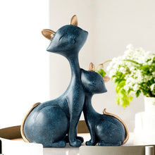 Load image into Gallery viewer, Resin Cat Figurines Miniatures Decorative Animals desktop gift cat statue ornaments home decoration casa living room accessories
