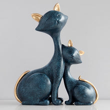 Load image into Gallery viewer, Resin Cat Figurines Miniatures Decorative Animals desktop gift cat statue ornaments home decoration casa living room accessories