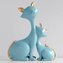 Load image into Gallery viewer, Resin Cat Figurines Miniatures Decorative Animals desktop gift cat statue ornaments home decoration casa living room accessories