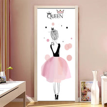 Load image into Gallery viewer, 90x200cm/77x200cm Simple European Door Stickers For Living Room Bedroom Quee Dress Girl PVC Poster Waterproof Renew Decor Decal