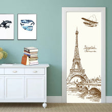 Load image into Gallery viewer, 90x200cm/77x200cm Simple European Door Stickers For Living Room Bedroom Quee Dress Girl PVC Poster Waterproof Renew Decor Decal