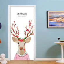 Load image into Gallery viewer, 90x200cm/77x200cm Simple European Door Stickers For Living Room Bedroom Quee Dress Girl PVC Poster Waterproof Renew Decor Decal