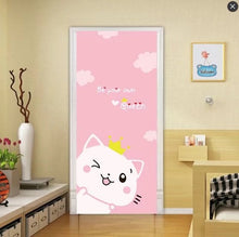 Load image into Gallery viewer, 90x200cm/77x200cm Simple European Door Stickers For Living Room Bedroom Quee Dress Girl PVC Poster Waterproof Renew Decor Decal