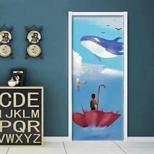 Load image into Gallery viewer, 90x200cm/77x200cm Simple European Door Stickers For Living Room Bedroom Quee Dress Girl PVC Poster Waterproof Renew Decor Decal