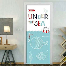 Load image into Gallery viewer, 90x200cm/77x200cm Simple European Door Stickers For Living Room Bedroom Quee Dress Girl PVC Poster Waterproof Renew Decor Decal