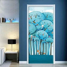 Load image into Gallery viewer, 90x200cm/77x200cm Simple European Door Stickers For Living Room Bedroom Quee Dress Girl PVC Poster Waterproof Renew Decor Decal