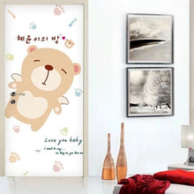 Load image into Gallery viewer, 90x200cm/77x200cm Simple European Door Stickers For Living Room Bedroom Quee Dress Girl PVC Poster Waterproof Renew Decor Decal